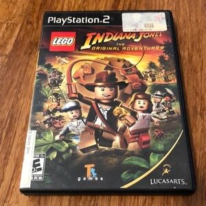 Sony PlayStation 2 Lego Indiana Jones: The Original Adventure game disc, booklet